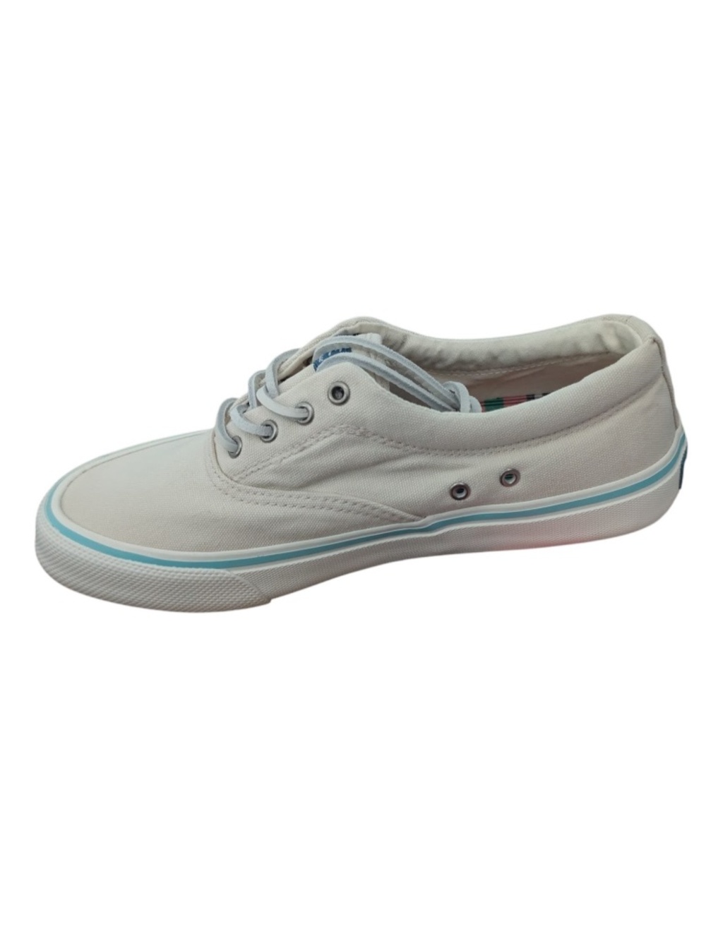 Sperry Top Sider Men's Sneakers 7  Striper 11 Canvas Blue White Casual Shoes NIB